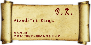 Vizvári Kinga névjegykártya