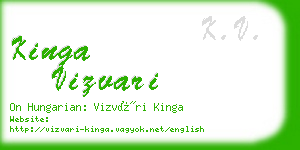 kinga vizvari business card